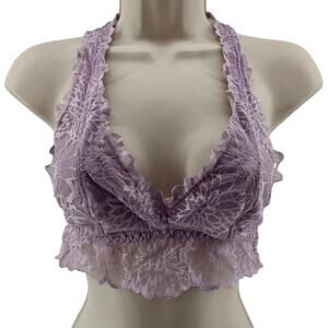 Victoria's Secret PINK Lavender Lace Unpadded Pullover Bralette Small